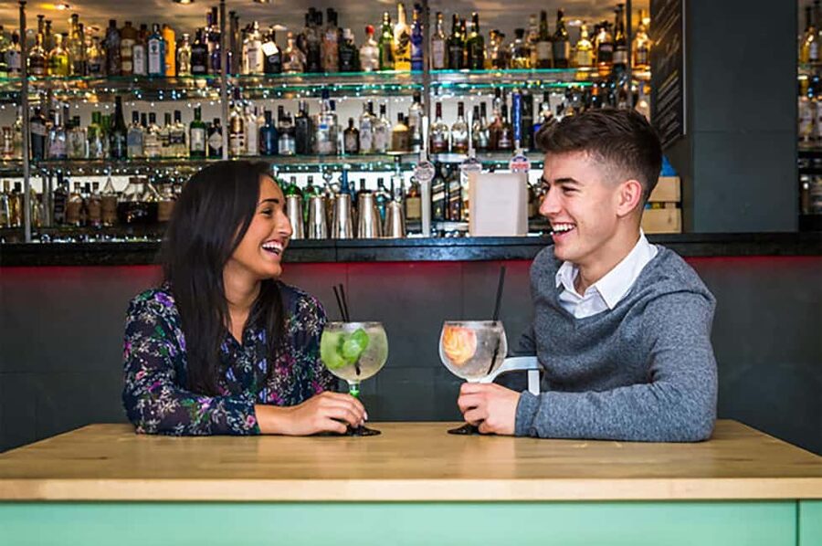Edinburgh: Guided Gin Tasting at 56 North Distillery - The welcome start inside 56 North Gin Bar