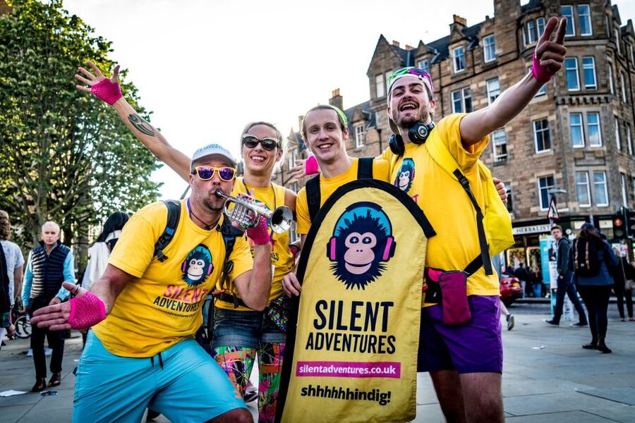 Edinburgh: Silent Disco Adventure Tour - Where You Meet in Edinburgh, and the August Switch