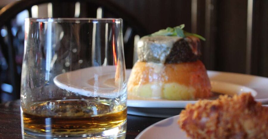 Edinburgh: Tolbooth Tavern Haggis Taster & Whisky Sampling - The MacSween’s haggis stack: what you are actually eating