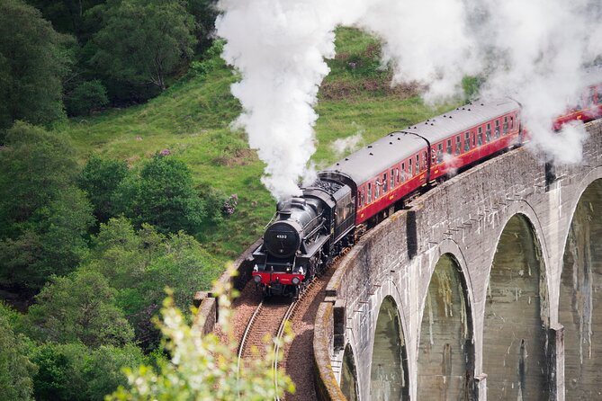 Glenfinnan Viaduct Glencoe and Fort William Tour from Edinburgh - Eilean Na Moine and Dumbledore’s Grave: a calm, spooky break at Loch Eilt